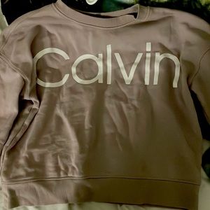 light pink/cream calvin klein crew neck, size medium